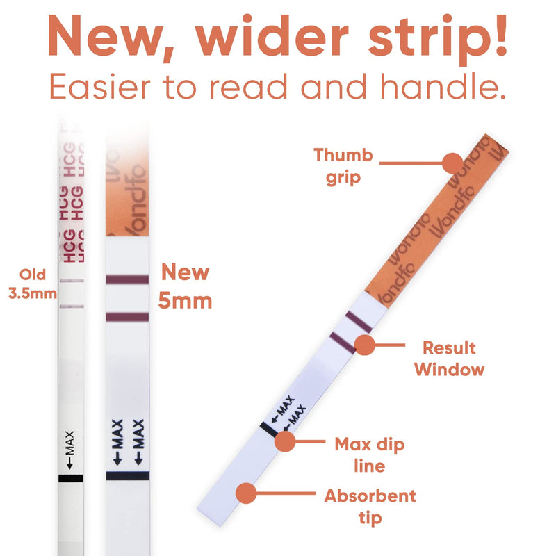 Wondfo Early Result Pregnancy Test Combo - Double Confirm Preganacy with 5 Early Result Pregnancy Test Sticks and 25 Pregnancy Test Strips -Value Pack