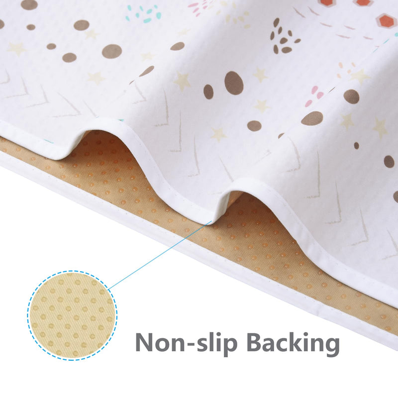[Australia] - Splat Mat for Under High Chair/Arts/Crafts, WOMUMON Washable Spill Mat Waterproof Anti-slip Floor Protector Splash Mat, Messy Mat and Table Cloth W Rainbow 