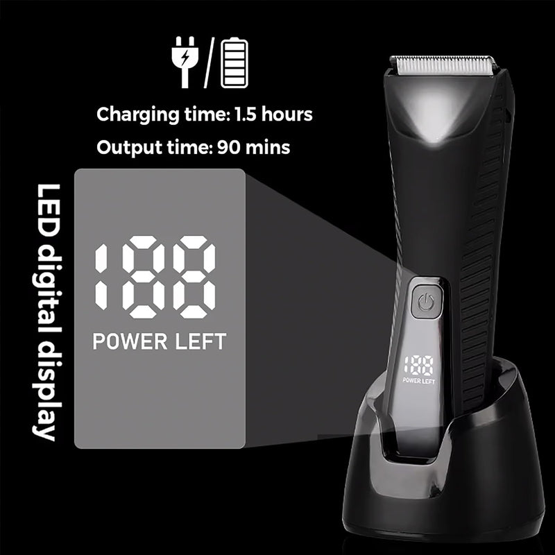 [Australia] - TEGH Body Hair Groin Trimmer | Waterproof Body Groomer | Rechargeable shavere pilator for Men | Groin Trimmer for Men | Quiet pubic Hair Trimmer Razor for Trimming Men's Leg Hair 