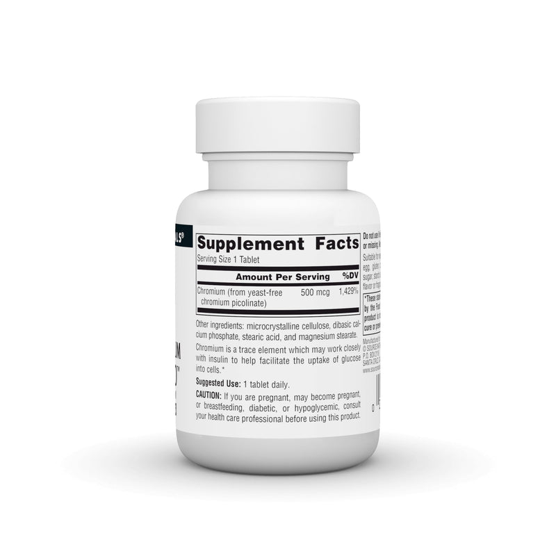 [Australia] - Source Naturals Ultra Chromium Picolinate 500 Yeast-FreeChromium, Vegetarian Dietary Supplement, 500 mcg - 120 Tablets 