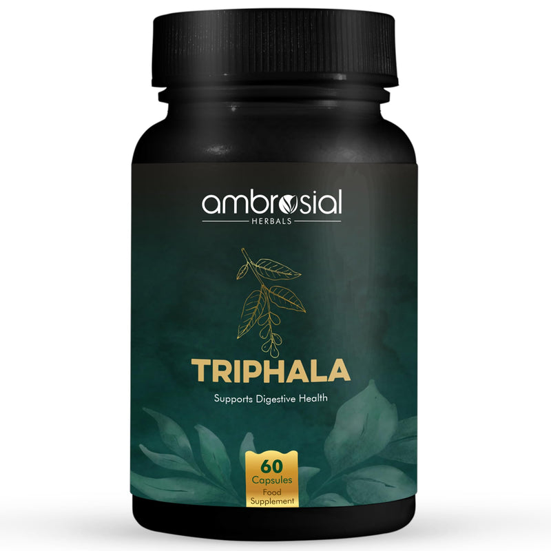 Ambrosial Triphala | Vegan | Improves Digestion | Relieves Gastric Issues | Rich In Vitamin C & Antioxidants | With Goodness of Amla, Haritaki & Bibhitaki | 60 Capsules