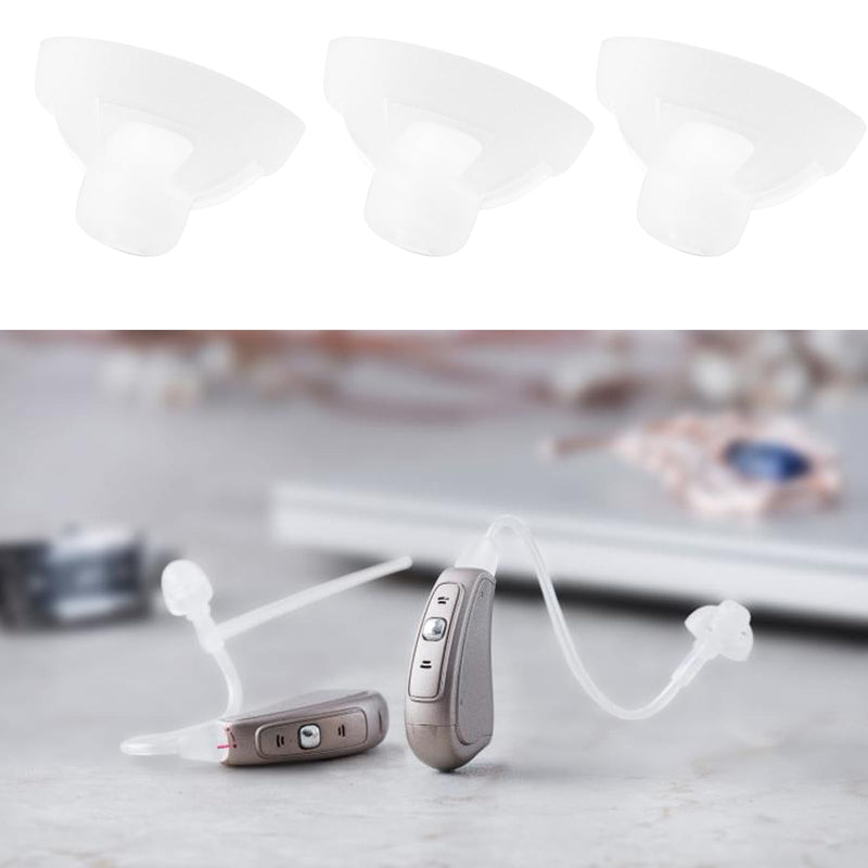 EMSea 10PCS Open Hearing Aid Domes Soft Silicone Single Layer Audiphone Ear Tips Replacements Earbud for Hearing Aid Devices Accessories Small Size 6mm