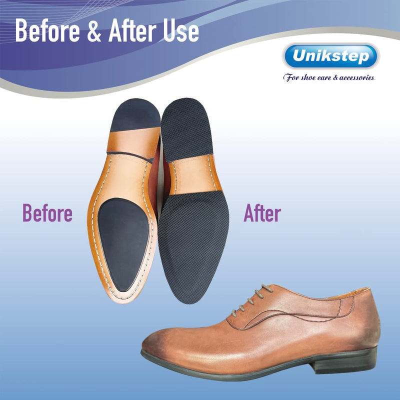 [Australia] - Unikstep 4pcs Shoe Sole Protectors, Non-Slip Shoe Sole Protectors, Shoe Bottom and Heel Pads, Noise Reduction Stickers, Self-Adhesive (Black) Black 