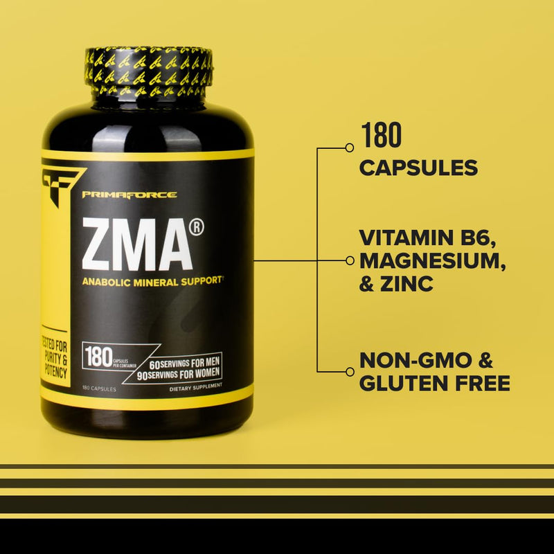 Primaforce ZMA Dietary Supplement, 180 Capsules (Pack of 2) 180 Count (Pack of 2)