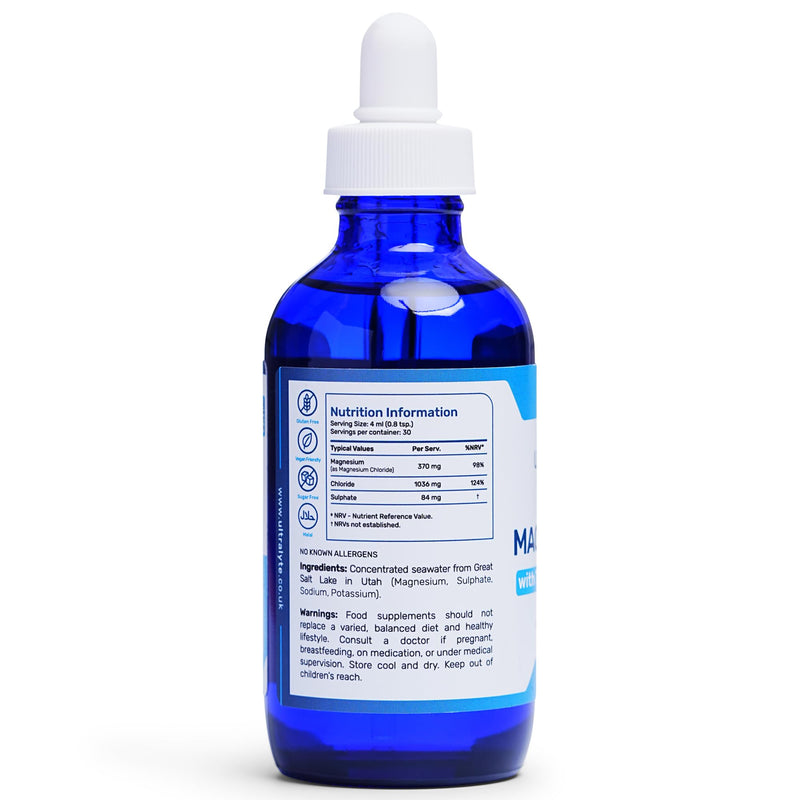 Ultra Lyte Ultra Mag Ionic Magnesium Supplement – 118ml Food Supplement – Concentrated 400mg Liquid Minerals – Reduce Tiredness & Fatigue – Supports Electrolyte Balance & Muscle Function