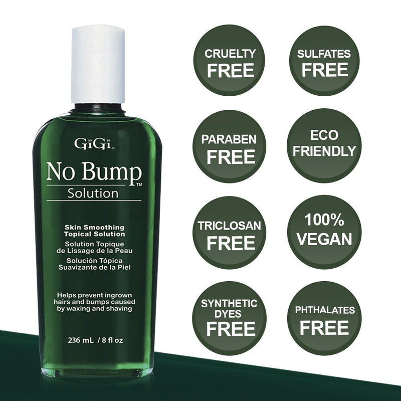 [Australia] - GiGi No Bump Solution - Ingrown Hair Treatment & Skin Smoothing for After Shave Waxing, Prevents Razor Bumps & Post-Waxing Irritation, 8 fl oz 8 Fl Oz (Pack of 1) Topical Solution 