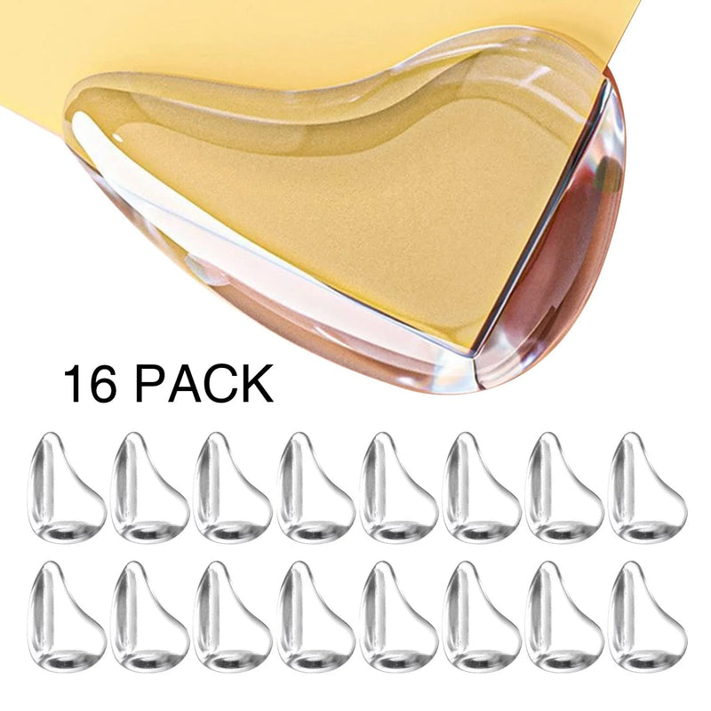 [Australia] - 16 Pack Corner Protector for Baby, Clear Corner Protectors, Furniture Corner Guard & Edge Safety Bumpers to Cover Sharp Furniture & Table Edges Transparent Drop Shape 16 Pack 