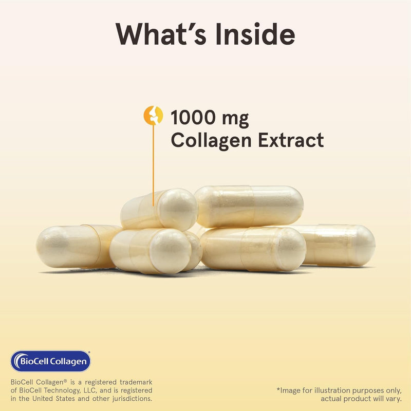 Type II Collagen Complex 1000 mg Supplements, Supports Skin and Joint Health, 60 Capsules, 30 Day Supply