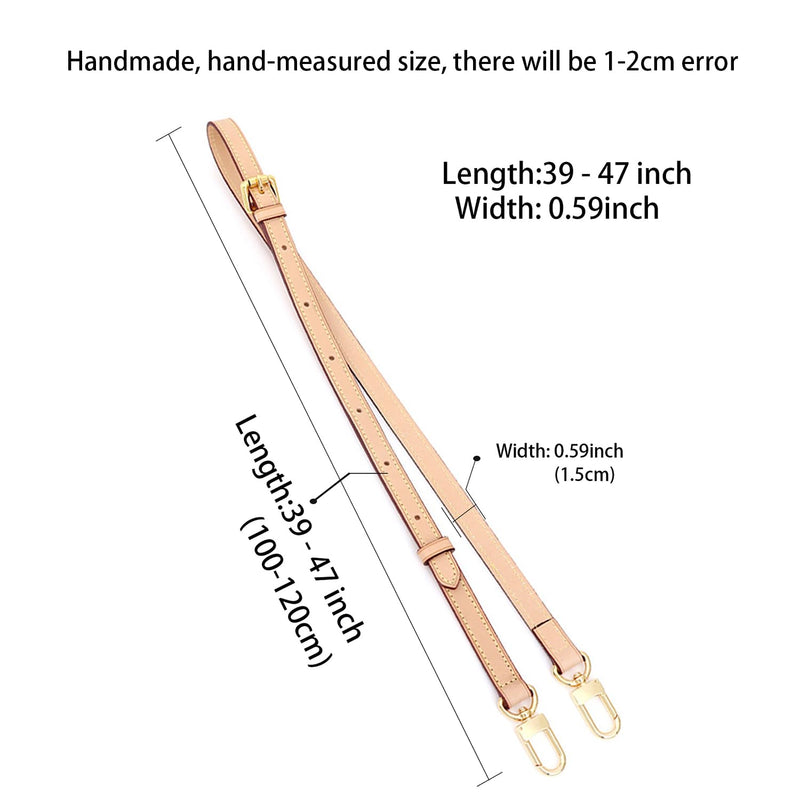Vachetta Leather Crossbody Strap for SPEEDY L V Handbag Replacement Shoulder Strap Length39 - 47 in *Width 0.59in