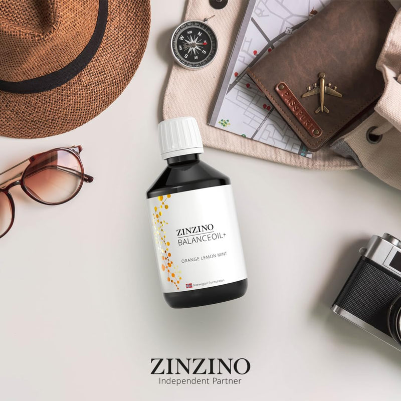 ZinZino BalanceOil+ Fish Oil with Omega-3 (DHA & EPA), Vitamin D3, Orange Lemon Mint, 300 ml Orange, lemon and mint 300 ml (Pack of 1)