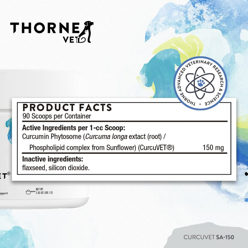 ThorneVet CurcuVET-SA150 Powder, 90 Scoops - PawsPlanet Australia