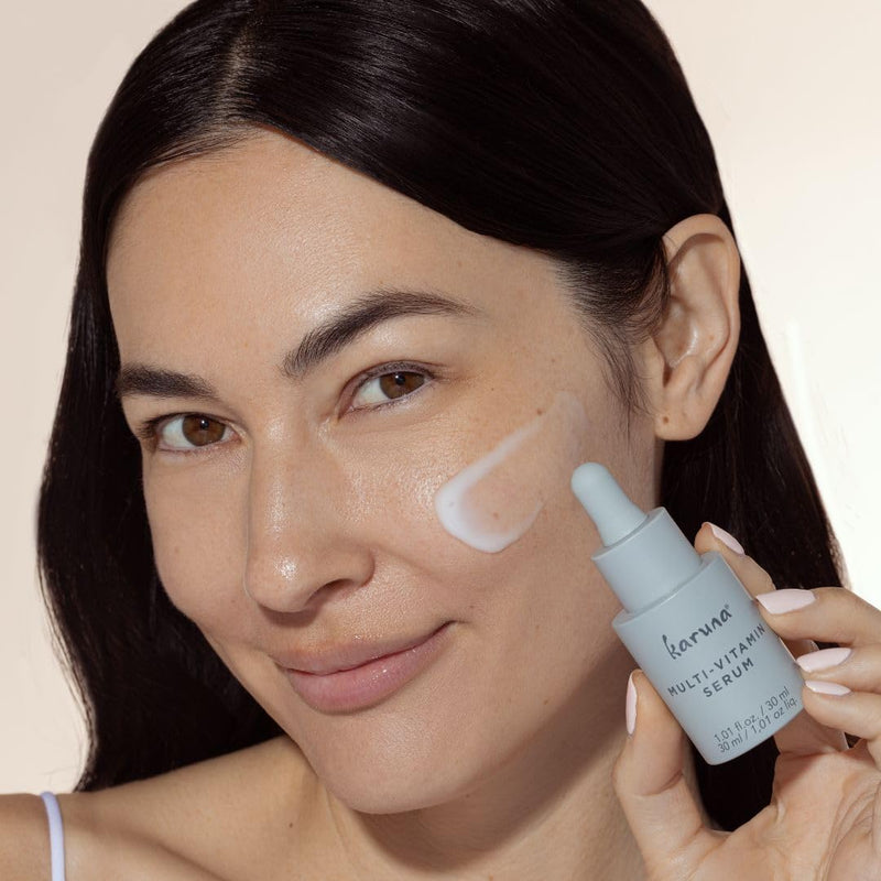 Karuna Multi-Vitamin Serum for Face - Niacinamide Serum with Vitamins A, B3, B5, B6, C & E - K-Beauty Anti-Aging Brightening Face Serum for Fine Lines, Uneven Tone & Dullness, All Skin Types, 30ml