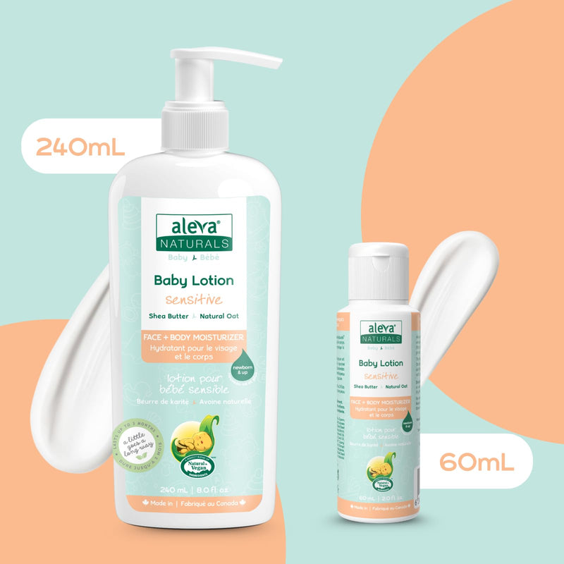 Aleva Naturals Daily Soothing Moisturizer | For Sensitive Dry Skin | Face and Body Lotion | Made with Natural and Organic Ingredients | for Babies and Toddlers - 8 fl. oz / 240ml 8 Fl Oz (Pack of 1)