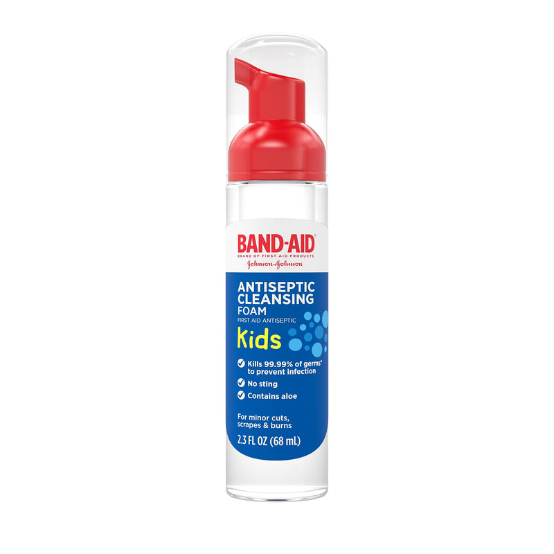 Band-Aid Brand First Aid Antiseptic Cleansing Foam for Kids, 2.3 fl. Oz 2.3 Fl Oz (Pack of 1)