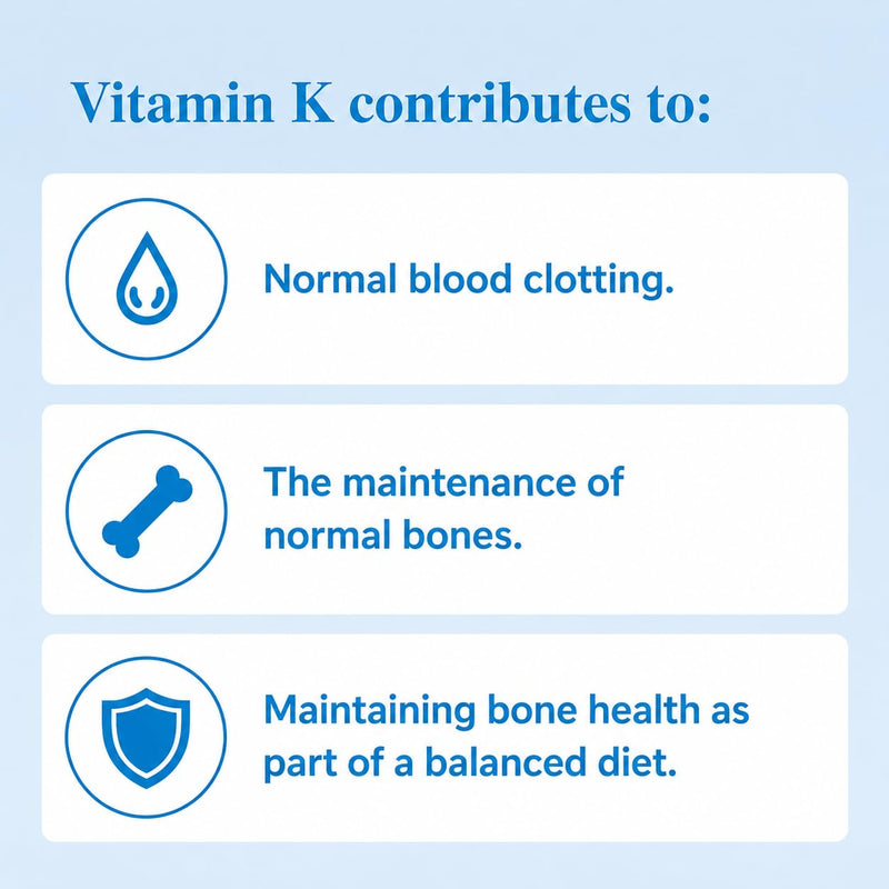 Vitamin K2 MK-7 100µg 120 Vegan Capsules - 4 Months Supply | High Strength Vitamin K2 Supplement | Supports Normal Blood Clotting & Maintenance of Normal Bones | GMP Approved