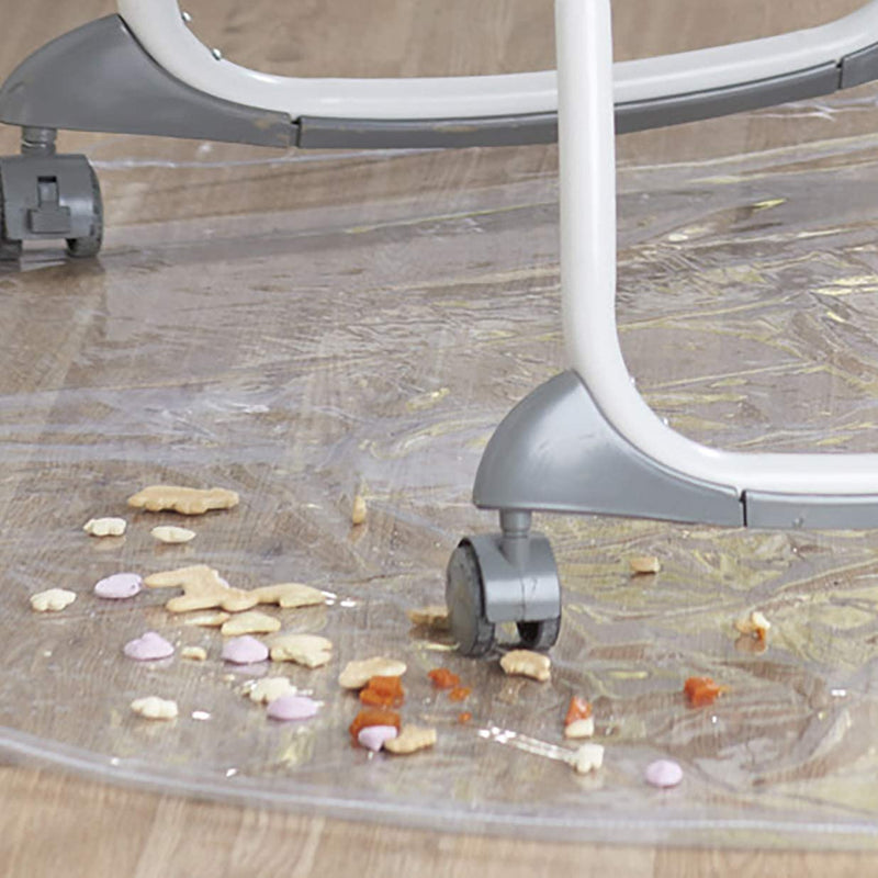 [Australia] - Graco Under High Chair Mat - Waterproof & Washable Plastic Food/Spill Catcher - 50" Eating, Painting & Art Floor Cover, Clear (Pack of 1) Pack of 1 