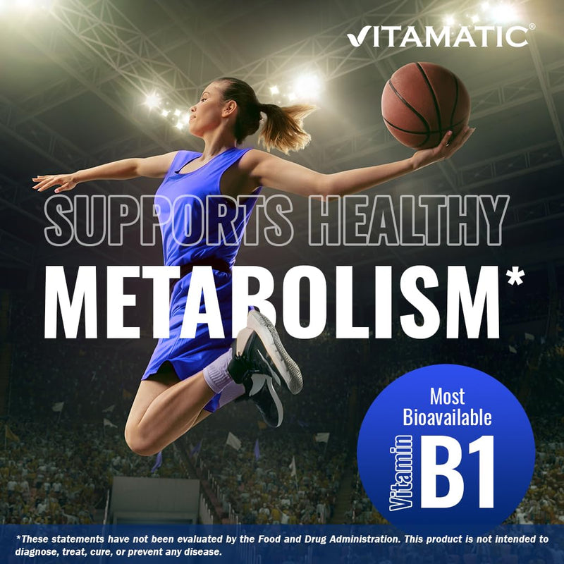 Vitamatic Benfotiamine 300 mg, 90 Vegetarian Capsules - 3 Pack | Fat Soluble Form of Vitamin B1, Supports Healthy Energy Metabolism and Nervous System*, Non-GMO, Gluten Free, Made in USA 3 Bottles