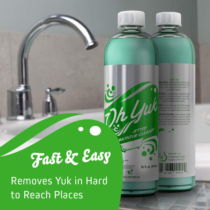 [Australia] - Oh Yuk Jetted Tub Cleaner for Jacuzzis, Bathtubs, and Whirlpools - 16 Ounces 16 Fl Oz (Pack of 1) 