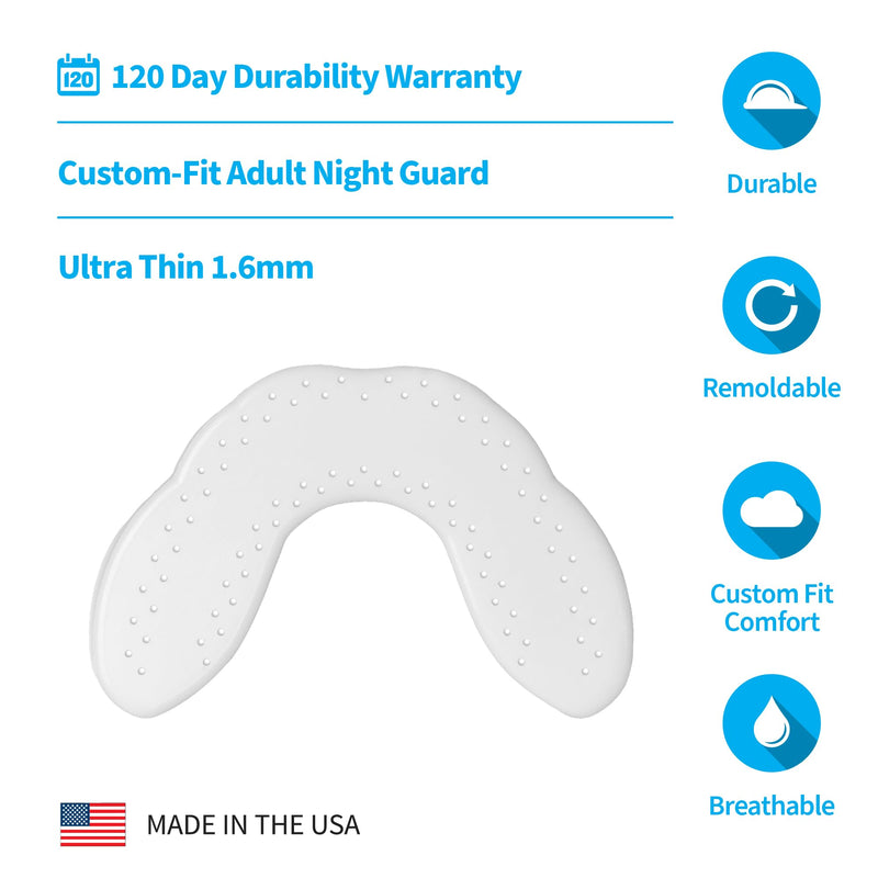 [Australia] - SOVA Aero Night Guard with Case - 1.6mm Thin - Custom-Molded Fit - Protects Against Nighttime Teeth Grinding & Clenching - FSA/HSA Eligible - Odor & Taste Free - Remoldable Up to 20 Times - Non Toxic 