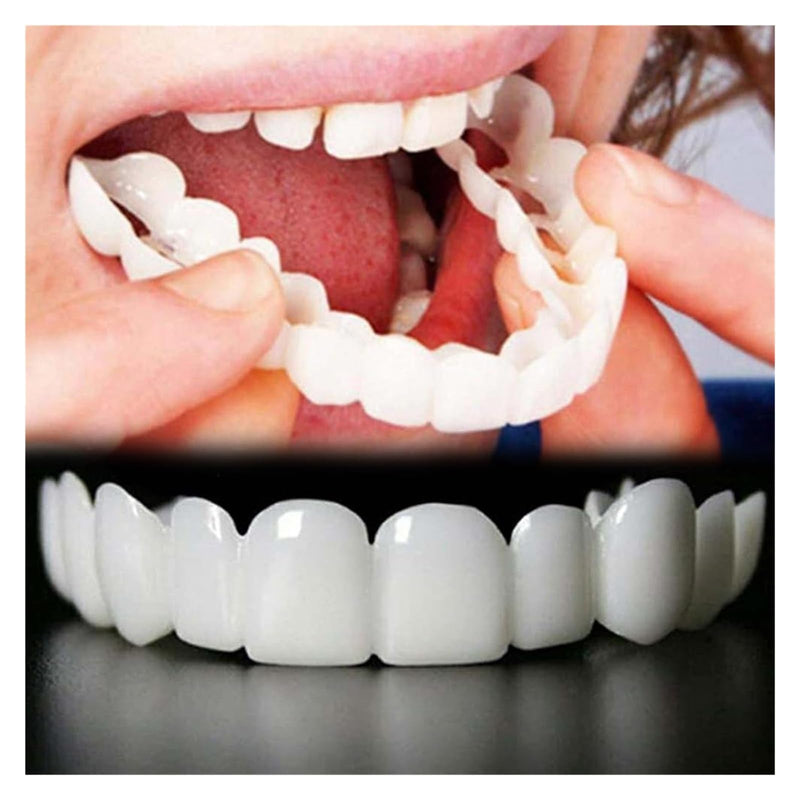 2 Pairs, Temporary Nature and Comfortable to Regain Confident Smile, Men's and Women's Temporary Confident Smile(White) White
