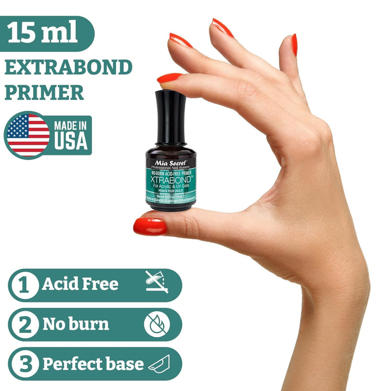 Mia Secret Professional Nail Prep pH Balance Dehydrator & XtraBond Acid-Free Primer 0.5 oz +