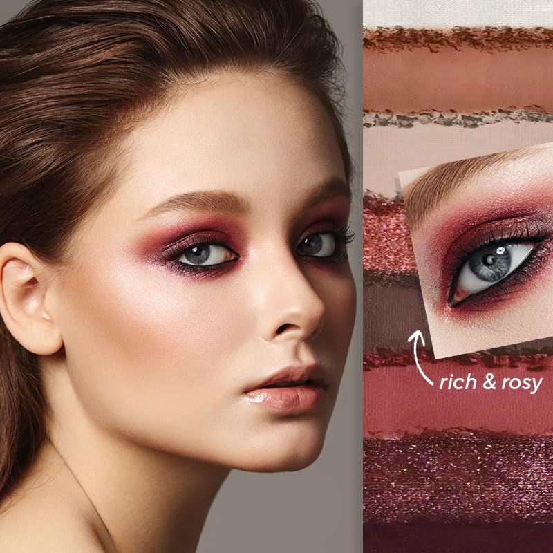 [Australia] - Mirabella - True To You Eye Makeup Palette, 17 Matte & Shimmer/Metallic Eye Makeup Colors, Talc-Free Eyeshadow with 1 Primer Included, Highly Pigmented Eyeshadow Palette Kit, Buff 