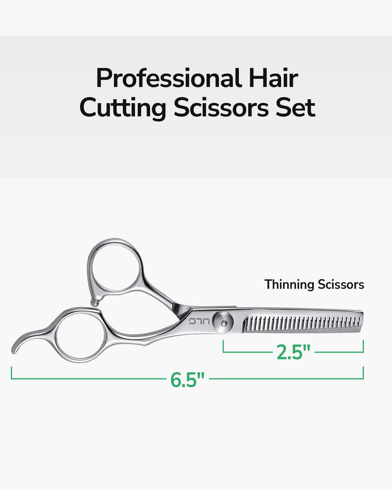 [Australia] - ULG Hair Thinning Scissors, Thinning Shear for Hair Cutting 6.5 inch Right-Hand Barber Scissors Salon Texturizing Shears Made of Japanese Stainless Steel, Silver 