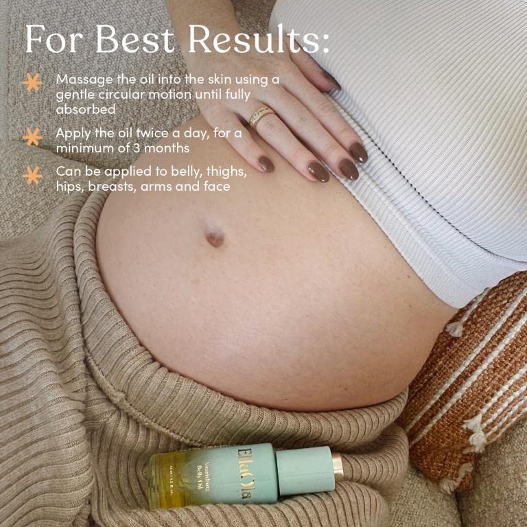[Australia] - Belly Oil for Pregnancy Stretch Marks & Maternity Scars - Quick dry Formula with Squalene and Vitamin C Hydrates Face & Body, Pregnancy + Postpartum Skincare, Fragrance Free | 1.5 fl. oz. 