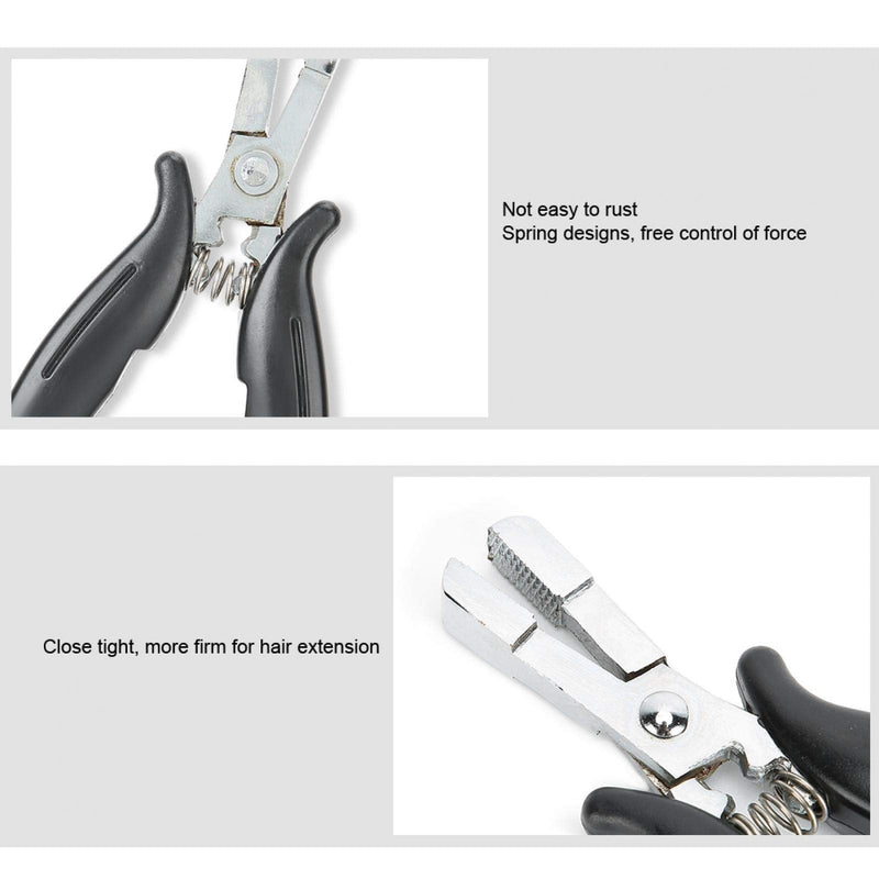 [Australia] - Extensions Tape Sealing Pliers Hair Extension Pliers for Micro Rings Beads Professional Hair Extension Opener and Removal Tool Black 