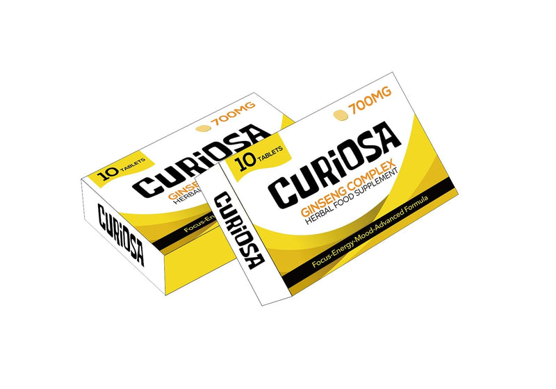 CURIOSA Gold 700mg | Stronger | Longer | Harder | Performance | Extra Strength Enhancing Pills, Stamina Endurance Booster Supplement Pills for Men | 10 Ginseng Tablets
