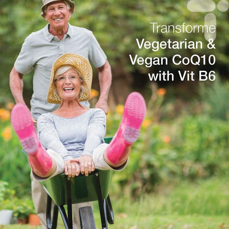CoQ10 300mg with Vitamin B6 | 60 CoEnzyme Q10 Naturally Fermented Capsules | Vegetarian & Vegan | Natural Ingredients | Dairy & Gluten Free | Made in The UK by Transforme