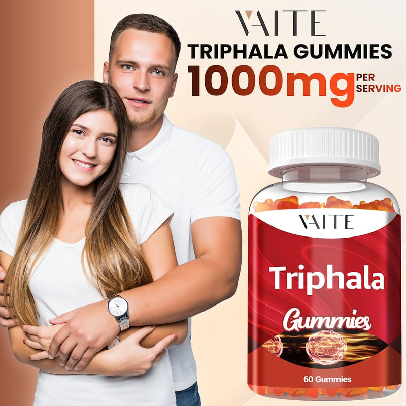 [Australia] - Organic Triphala Supplement with Amla, Haritaki & Bibhitaki - Amalaki Herbal Blend, Natural Ayurvedic Supplements & Gut Health & Immune Support, Colon Cleanse & Digestive System Supports - 60 Gummies 