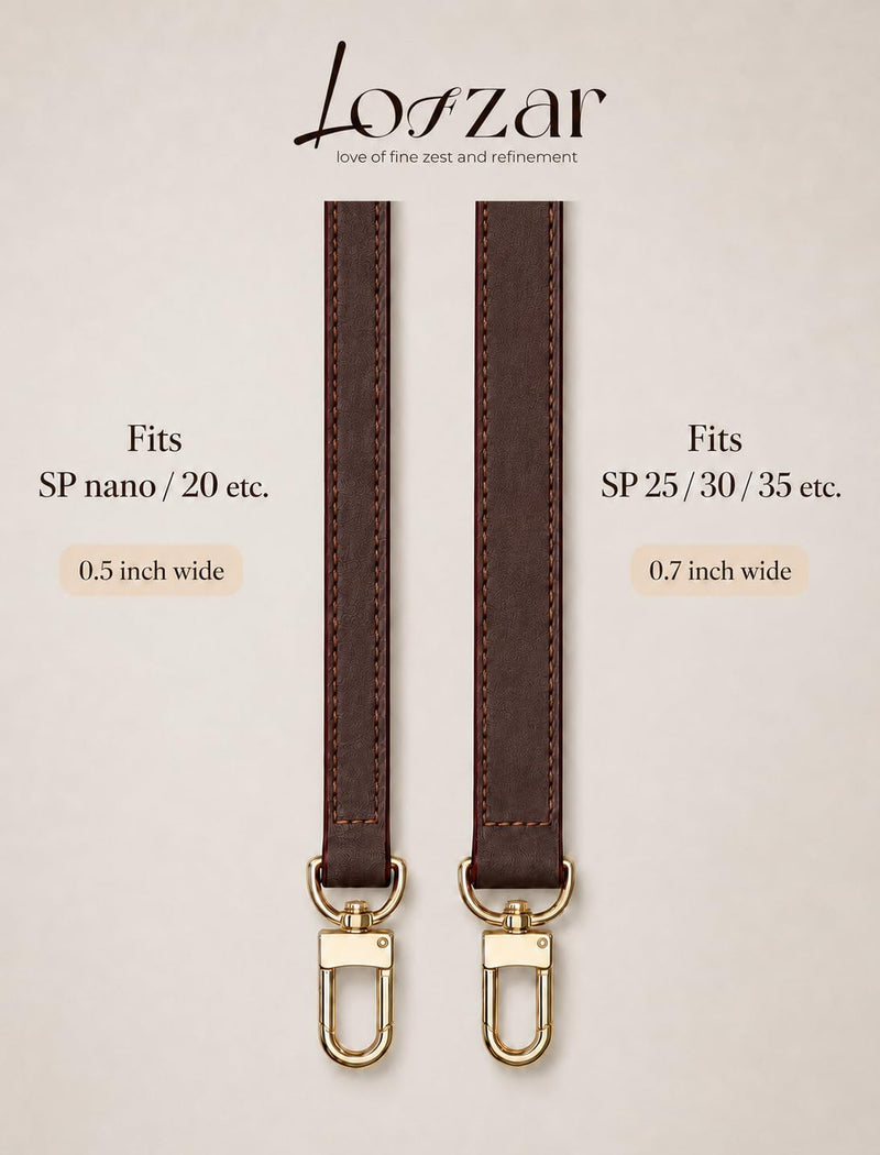 Vachetta Bag Strap for LV Speedy Boulogne Noe and More, Ebene | 0.7 In Wide Adjustable Bag Strap For Shoulder Or Crossbody Carry, Daily Outings, Travel, And Bags Without Side Strap Clasps 0.7" W x 47.2" L