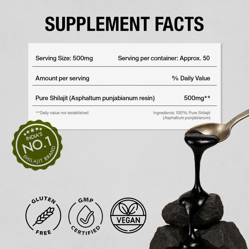 [Australia] - Himalayan Shilajit Resin ‚Äì 100% Pure & Potent | 70%+ Fulvic Acid, 80+ Trace Minerals | 80 Servings x 250mg | Lab Tested for Purity | Natural Energy, Stamina & Immune Support 0.71 Ounce (Pack of 1) 