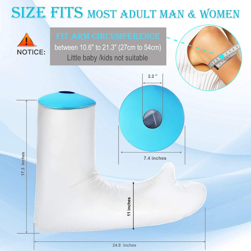 [Australia] - Cast Covers for Shower Arm Adult Waterproof Long full Protector Cover Soft Comfortable Watertight Seal to Keep Wounds Dry Bath Bandage Broken Hand,Wrist,Finger,Elbow Reusable Durable 