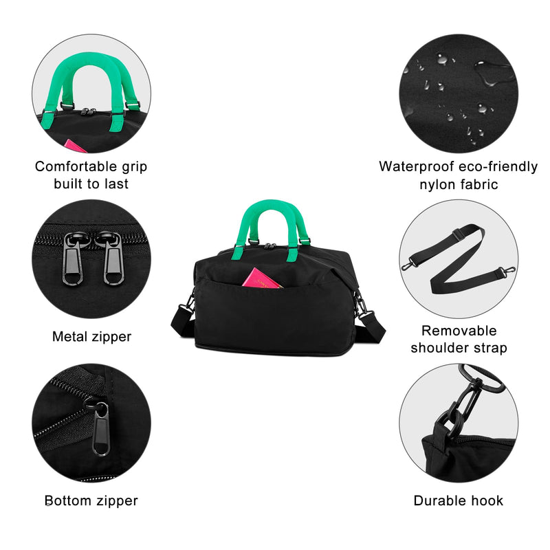 Travel Duffle Bag for Women, Weekender Overnight Hospital Bags with Removable Shoulder Strap, Carry On Bag for Weekend Trip Business Green