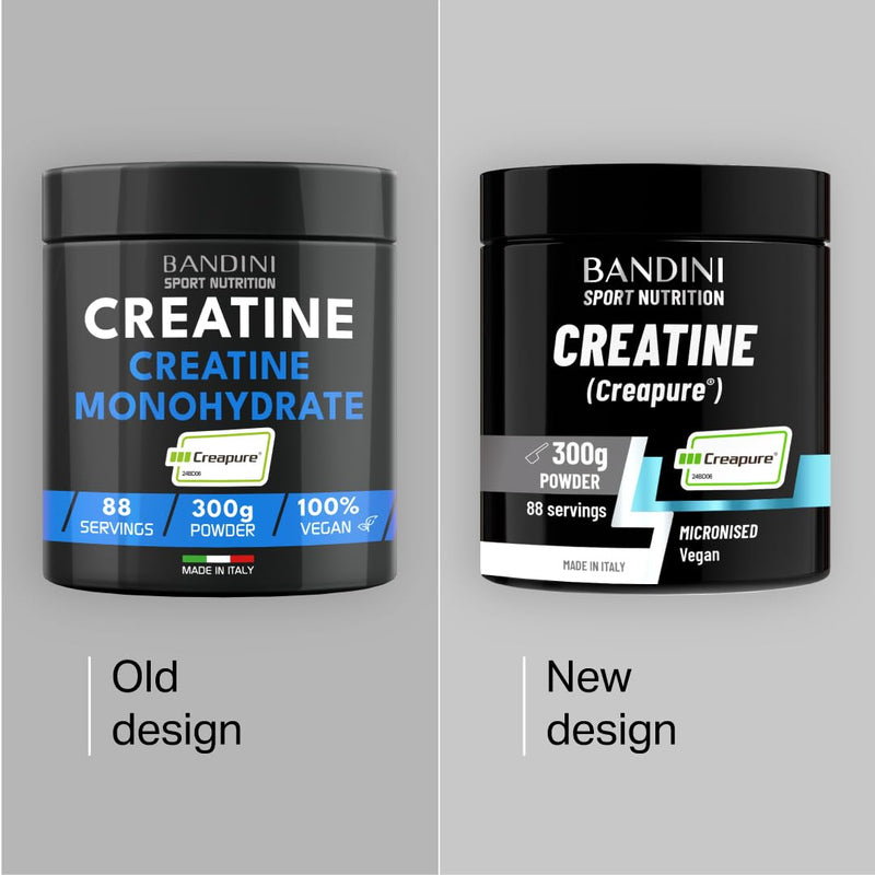 Bandini® Creatine CREAPURE® Pure Powder Monohydrate - 300g for 88 Servings - 100% Vegan - Pure and Clean Creapure Supplement for Sport, Gym, Strength & Pre Workout - No fillers - for ATP and Recovery