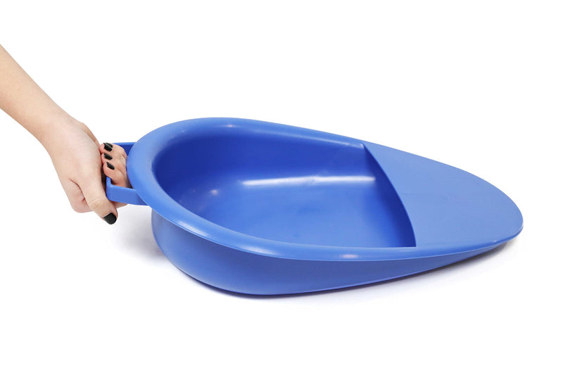 [Australia] - PEPE Mobility - Bed Pans for Elderly Females, Easy to Clean, Comfortable, with Handle, Portable, Blue 