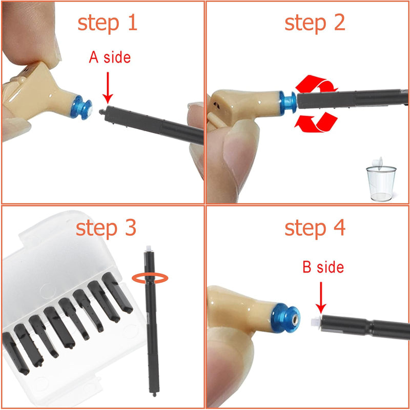 1 Set Wax Protection Filter Wax Guards for Hearing Aids With Clear Cleaning Kit
