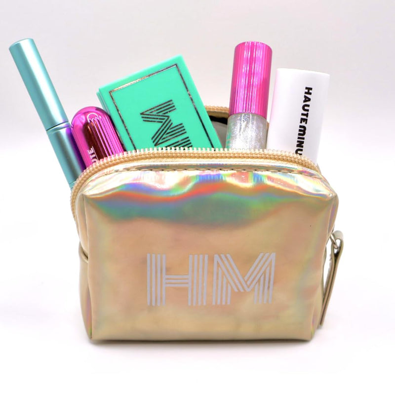Mini Glam Bag, Mini Pressed Powder (Neutral Tan) & Glamstick Retractable Powder Brush