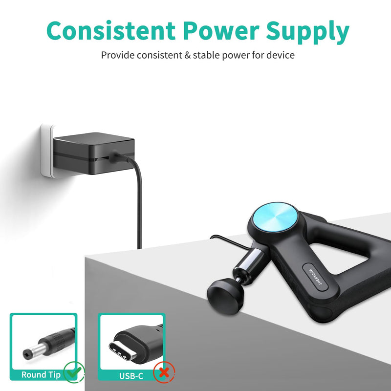 20V Charger for Theragun Elite,Theragun PRO G4, G3, G3PRO,G3-PRO,Elite-PKG-BLK-US PRO G4 G4Pro Percussive Massager Muscle Gun Stimulator Handheld Deep Tissue Massage Gun Ac DC Adapter Power Supply