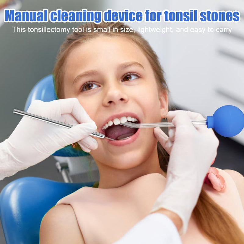 [Australia] - Riisoyu Tonsil Stone Removal Tool, Tonsilclin Tonsil Stone Cupping Glass with Suction Pipette Cupping Head Dental Mirror Tonsil Stone Remover for Bad Breath Oral Care Fresh Breath 