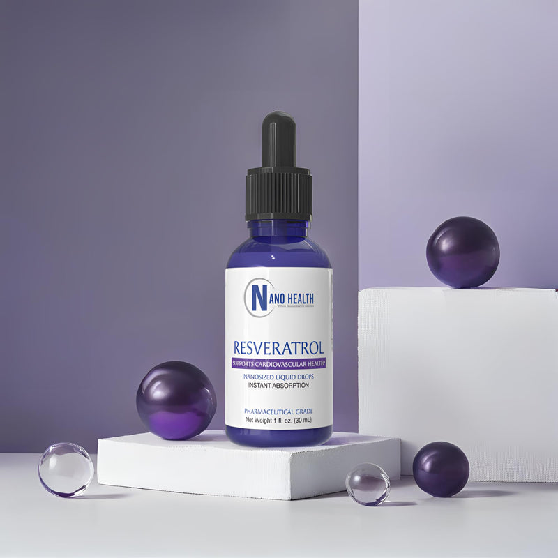 Nanoceutical Solutions Nano Liquid Resveratrol Trans Resveratrol Supplement for Brain & Heart Health | Ultra-Efficient Absorption, Up to 8 Times Higher Than Resveratrol Capsules | 30 Servings