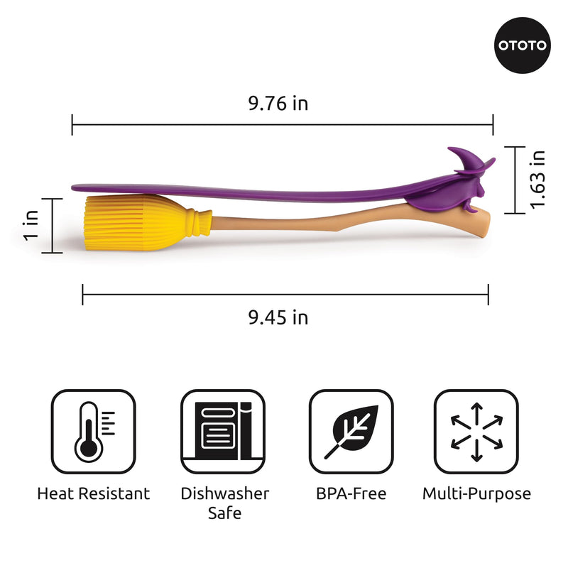 OTOTO NEW! Spookula Vampire Folding, Collapsible, Umbrella, Unique, Goth Accessories, Witchin Pastry Brush and Baking Spatulas - Silicone Heat Resistant and Basting Brush,