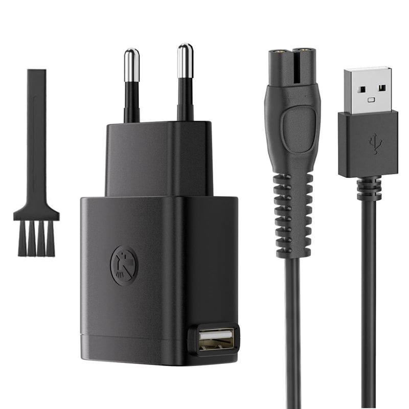 [Australia] - 5V charger QP2824 charging cable for Philips One Blade QP2734 QP2834 QP2724 QP2720 QP4631 MG7950 MG7930 MG9530 MG9525 MG5950 MG5910 cable with power supply adapter USB charger cable 