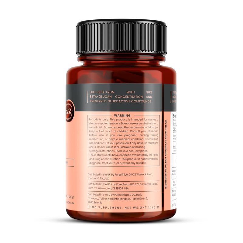 Full Spectrum Lion's Mane 15,000mg x 90 Caplets - 3 Month's Supply - 15g Mushroom Powder - 30% Beta-Glucans - No Grain, No Fillers 90 count (Pack of 1)