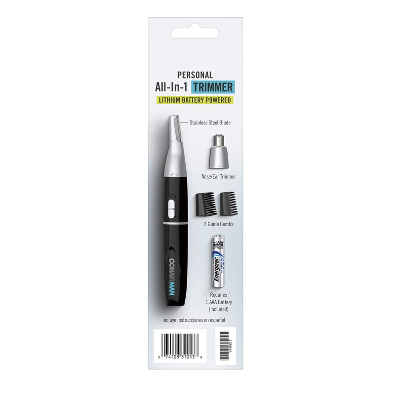 [Australia] - Conair for Men Lithium Ion Personal Trimmer Black,silver Conair All-in-1 Personal Trimmer 