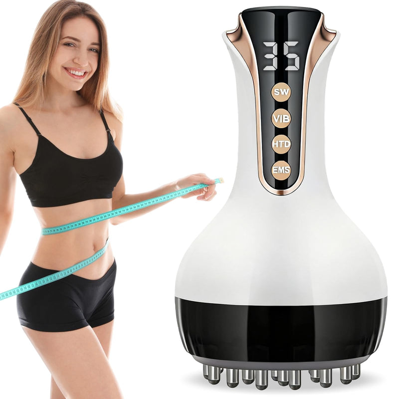 35-Speed 3-in-1 Microcurrent Lymphatic Drainage Massager for Legs Arms Belly, Body Sculpting Machine with Microcurrent, Cellulite Massage Tool,Light, Heat |Vibration, Promotes Circulation Skin Renewal