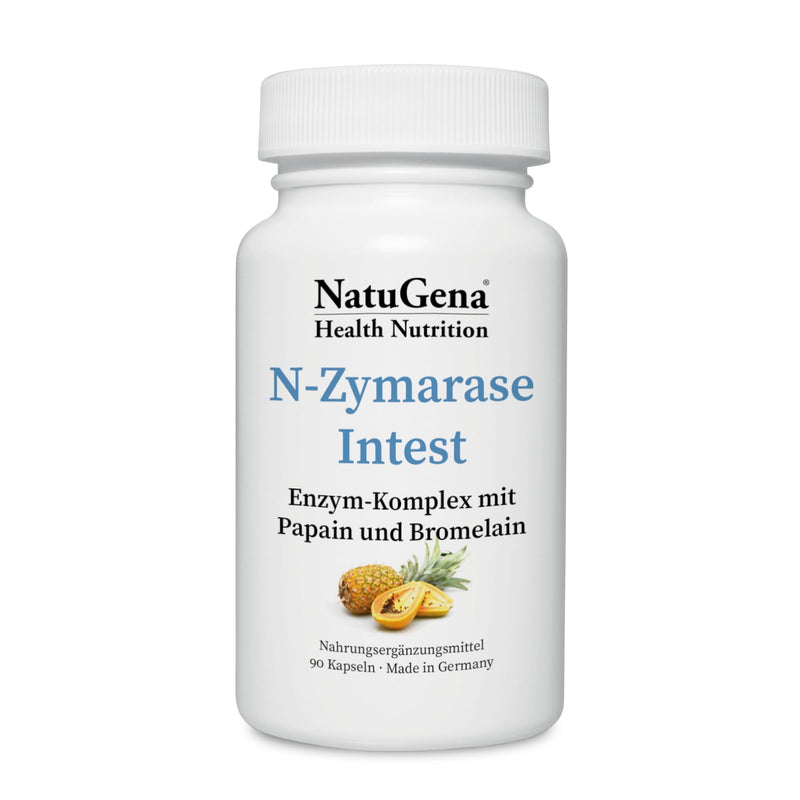 [Australia] - NatuGena N-Zymarase Intest, natural enzyme complex with papain and bromelain, digestive enzymes, 90 capsules (30 day pack) 