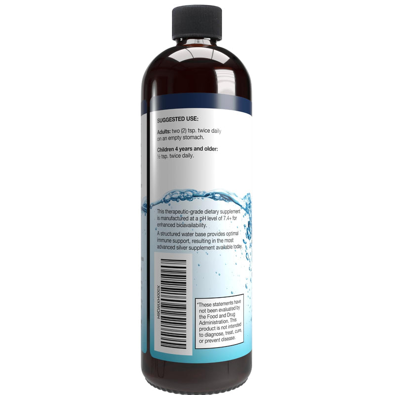 [Australia] - Alkaline Structured Silver Liquid Supplement 30ppm - Advanced Immune Support Liquid Drops - Extra Strength Structured Colloidal Silver Mineral Supplements - Made in USA (16 oz) 16 Fl Oz (Pack of 1) 